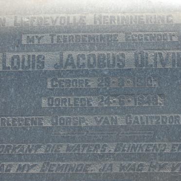 OLIVIER Louis Jacobus 1910-1949