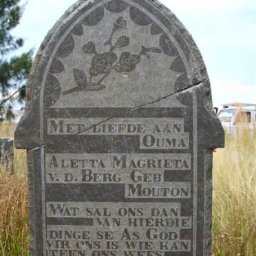 BERG Aletta Magrieta, v.d. nee MOUTON