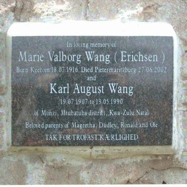 WANG Karl August 1907-1990 &amp; Marie Valborg ERICHSEN 1916-2002