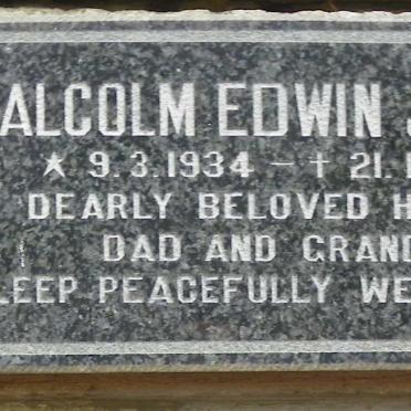 JEFFERY Malcolm Edwin 1934-1991