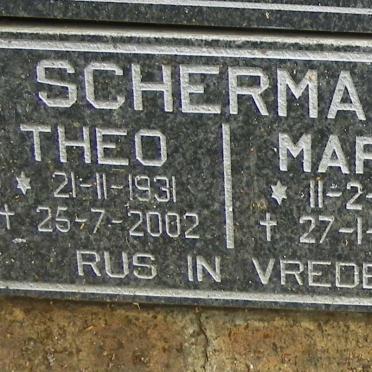 SCHERMAN Theo 1931-2002 &amp; Marie 1932-2003