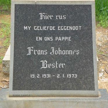 BESTER Frans Johannes 1931-1973