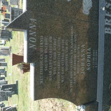 BRESLER Lewis Jakobus Johannes 1936–2008 &amp; Johanna Sophia 1937–2008 #3