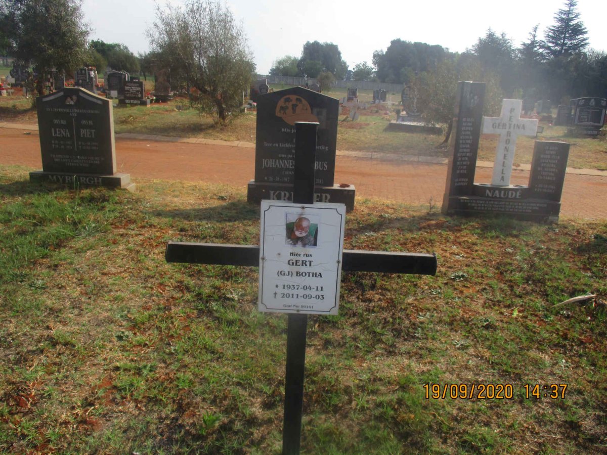BOTHA G.J. 1937-2011