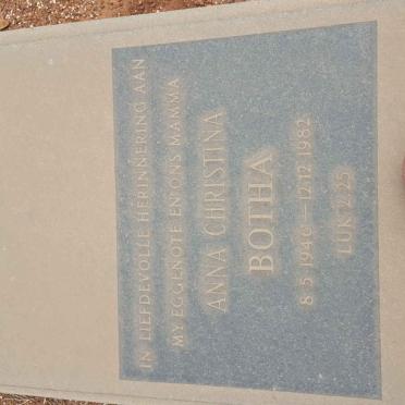 BOTHA Anna Christina 1946-1982