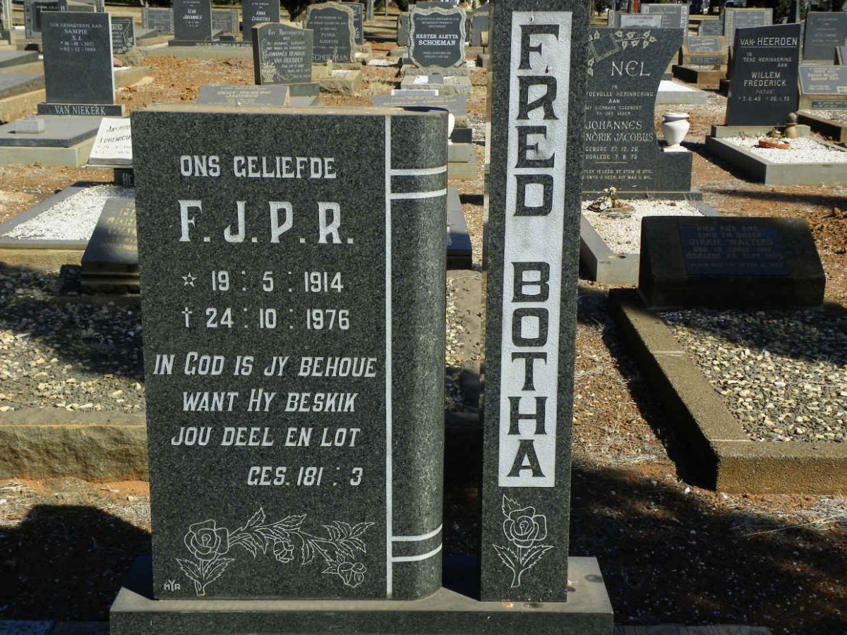 BOTHA F.J.P.R. 1914-1976