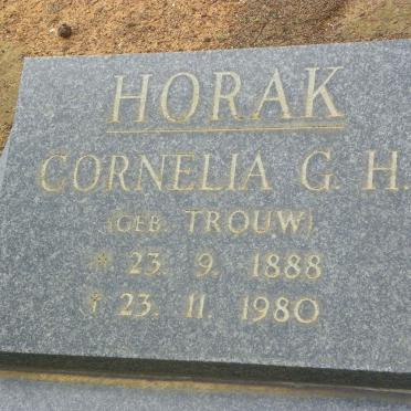 HORAK  Cornelia G.H. nee TROUW 1888-1980