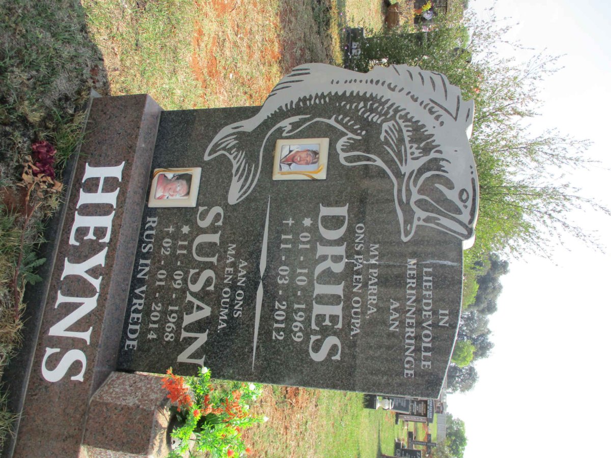 HEYNS Dries 1969-2012 &amp; Susan 1968-2014