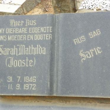 JOOSTE Sarah Mathilda 1946-1972