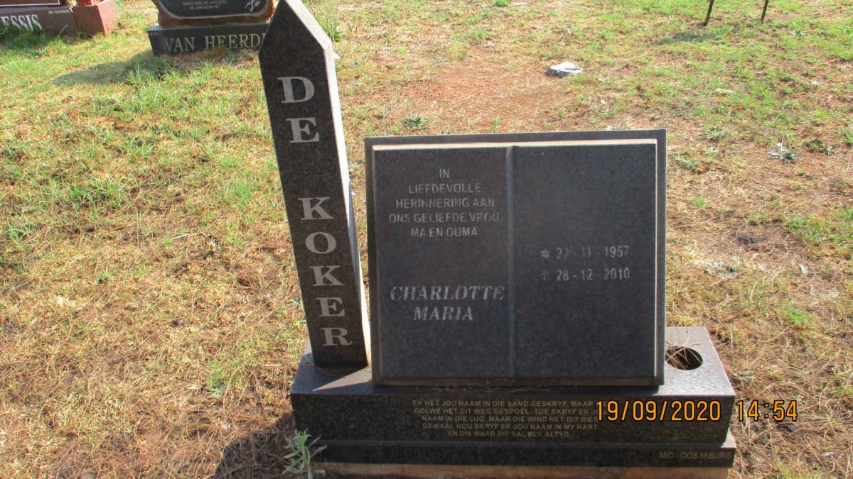 KOKER Charlotte Maria, de 1957-2010