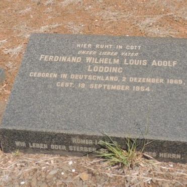 LODDING Ferdinand Wilhelm Louis Adolf 1869-1954 &amp; Sophy Charlotte 1885-1939 #1