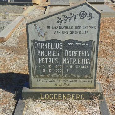 LOGGENBERG Cornelius Andries Petrus 1943-1983 &amp; Dorethea Magrietha 1949-