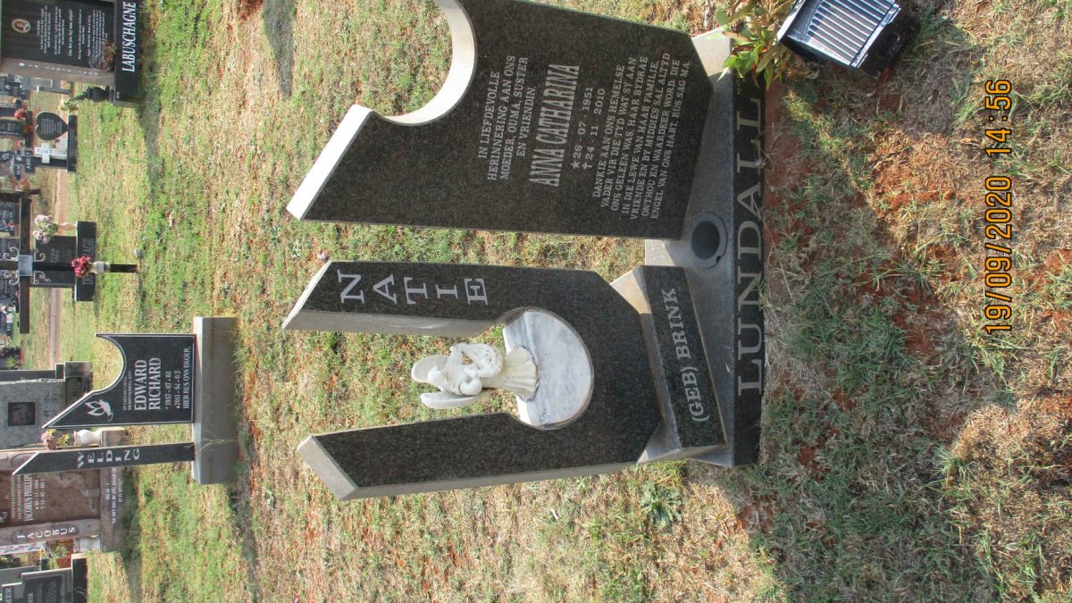 LUNDALL Anna Catharina nee BRINK 1951-2010