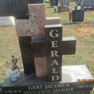 MERWE Gert Jacobus, van der 1962-2012