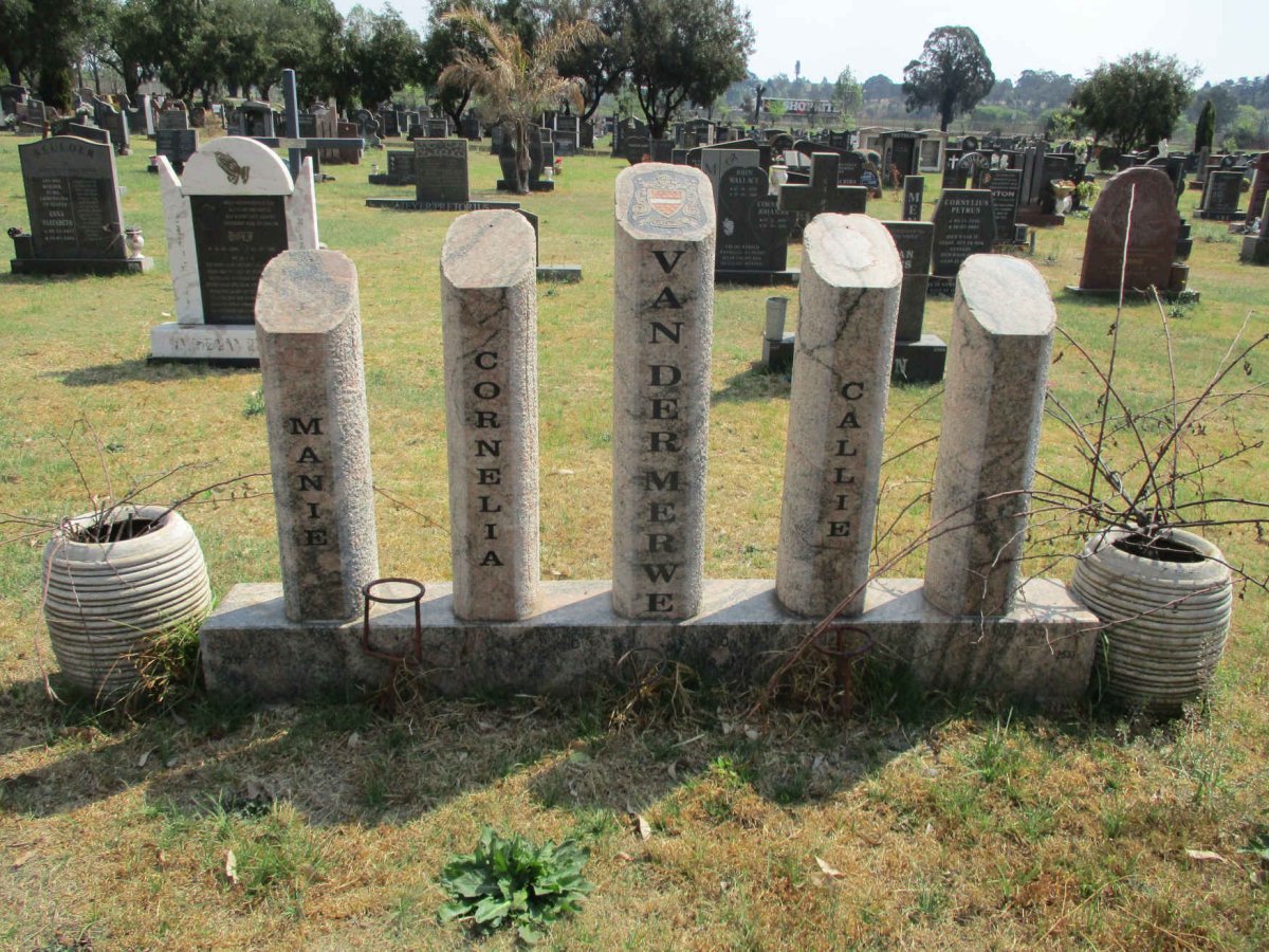MERWE Manie, van der :: VAN DER MERWE Cornelia :: VAN DER MERWE Callie