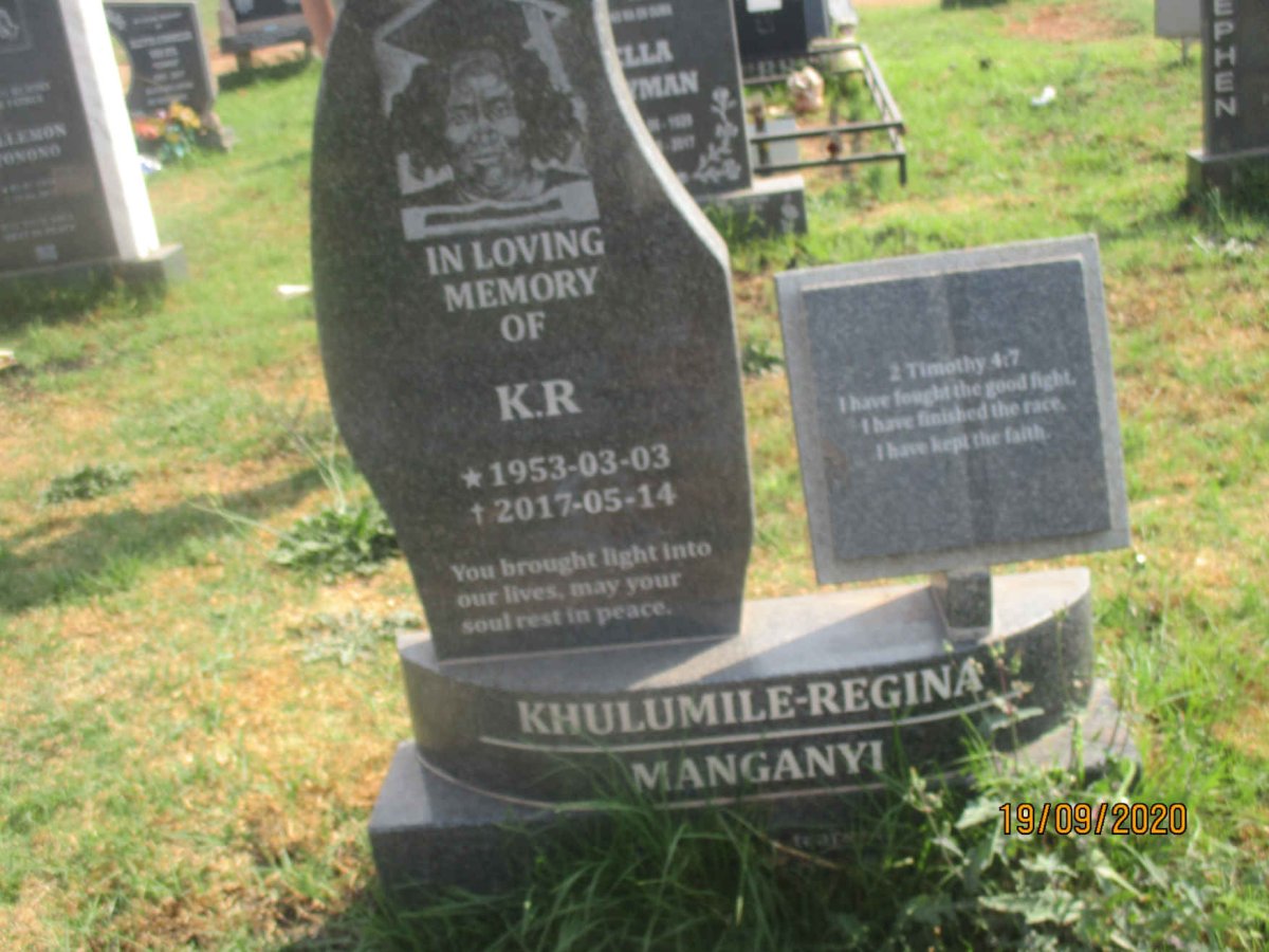 MANGONYI Khulumile Regina K.R. 1953-2017