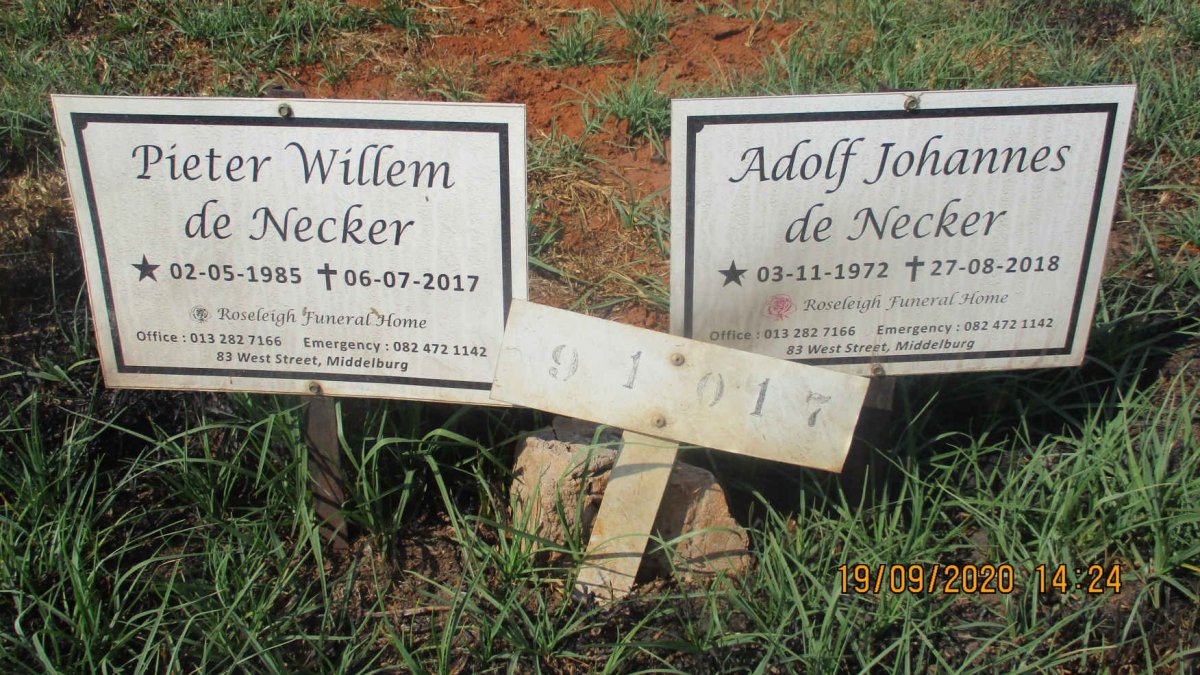 NECKER Adolf Johannes, de 1972-2018 :: DE NECKER Pieter Willem 1985-2017