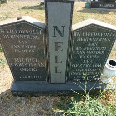NELL Michiel Christiaan 1943- &amp; Lea Gertruida BOTHA 194?-2006