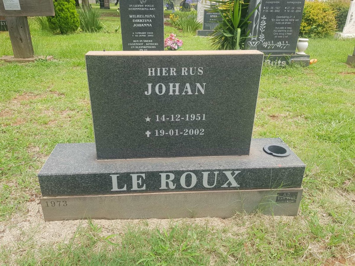 ROUX Johan, le 1951-2002
