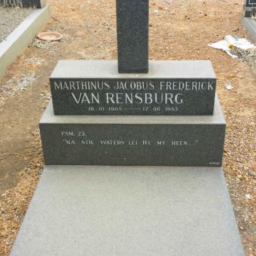 RENSBURG Marthinus Jacobus Frederick, van 1965-1983