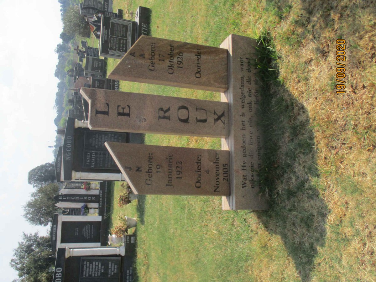 ROUX J.N., le 1922-2005 &amp; A.A. 1926-