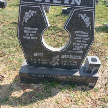 STEYN Adriaan Sarel 1947-2017 :: STEYN Henry 1984-2009