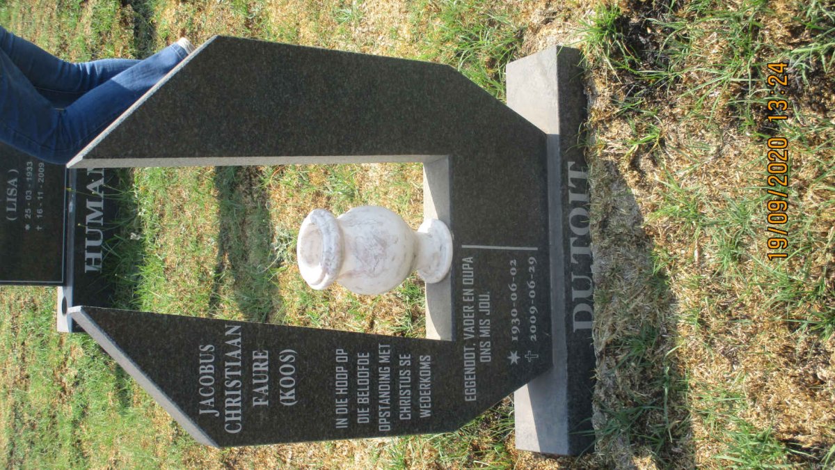 TOIT Jacobus Christiaan Faure, du 1930-2009