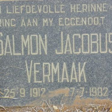 VERMAAK Salmon Jacobus 1912-1982
