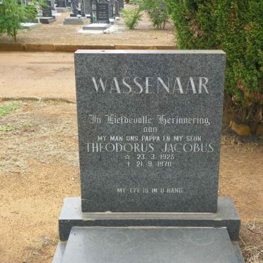WASSENAAR Theodorus Jacobus 1925-1970