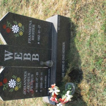 WEBB Johannes Jacobus Petrus 1940-2009 &amp; Fransiena Hester 1952-