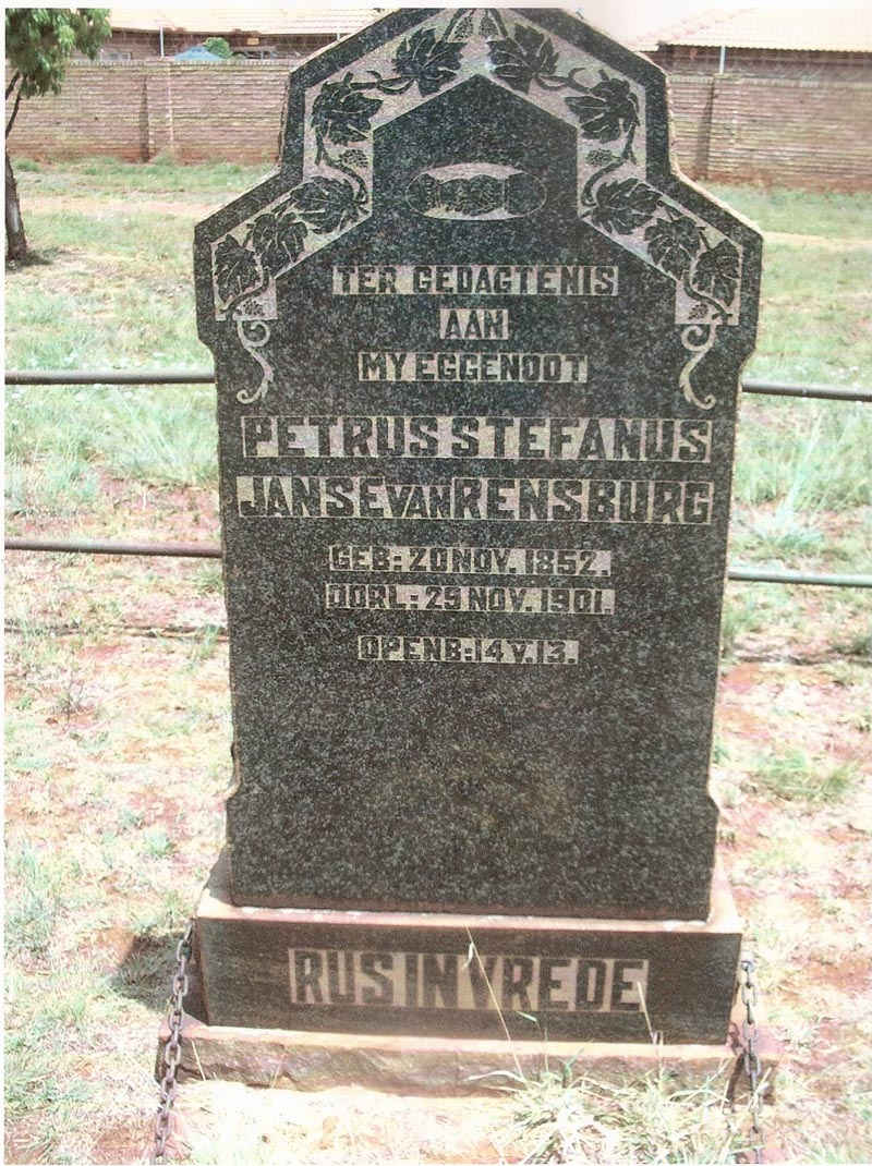 RENSBURG Petrus Stefanus, Janse van 1852-1901