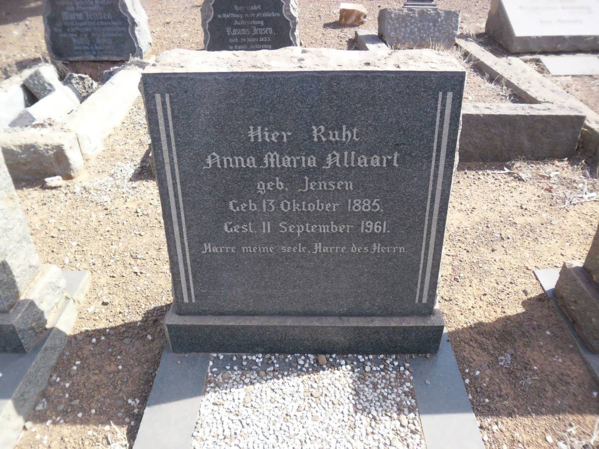 ALLAART Anna Maria nee JENSEN 1885-1961