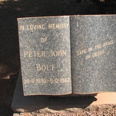 BOLT Peter John 1890-1942