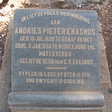 ERASMUS Andries Pieter 1899-1933