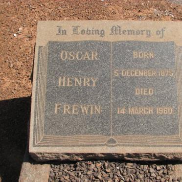 FREWIN Oscar Henry 1875-1960