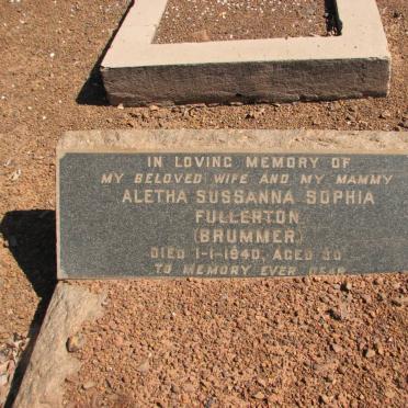 FULLERTON Aletha Sussanna Sophia nee BRUMMER -1940