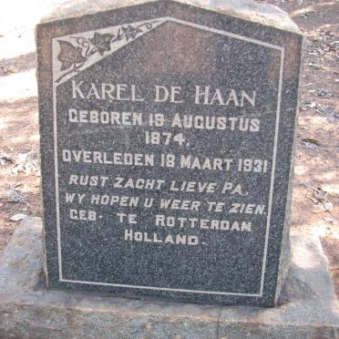 HAAN Karel, de 1874-1931