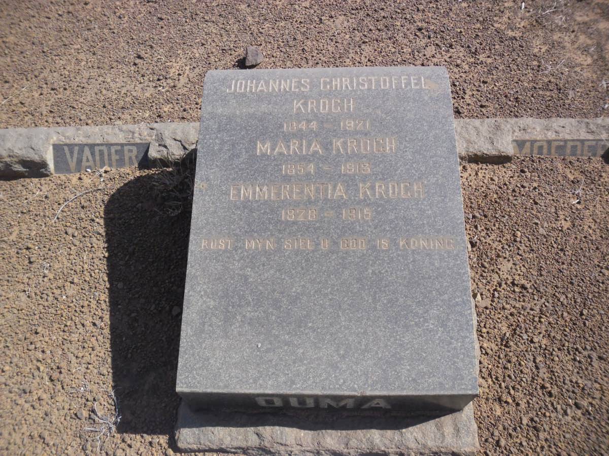 KROCH Johannes Christoffel 1844-1921 &amp; Maria 1854-1913 :: KROCH Emmerentia 1828-1915