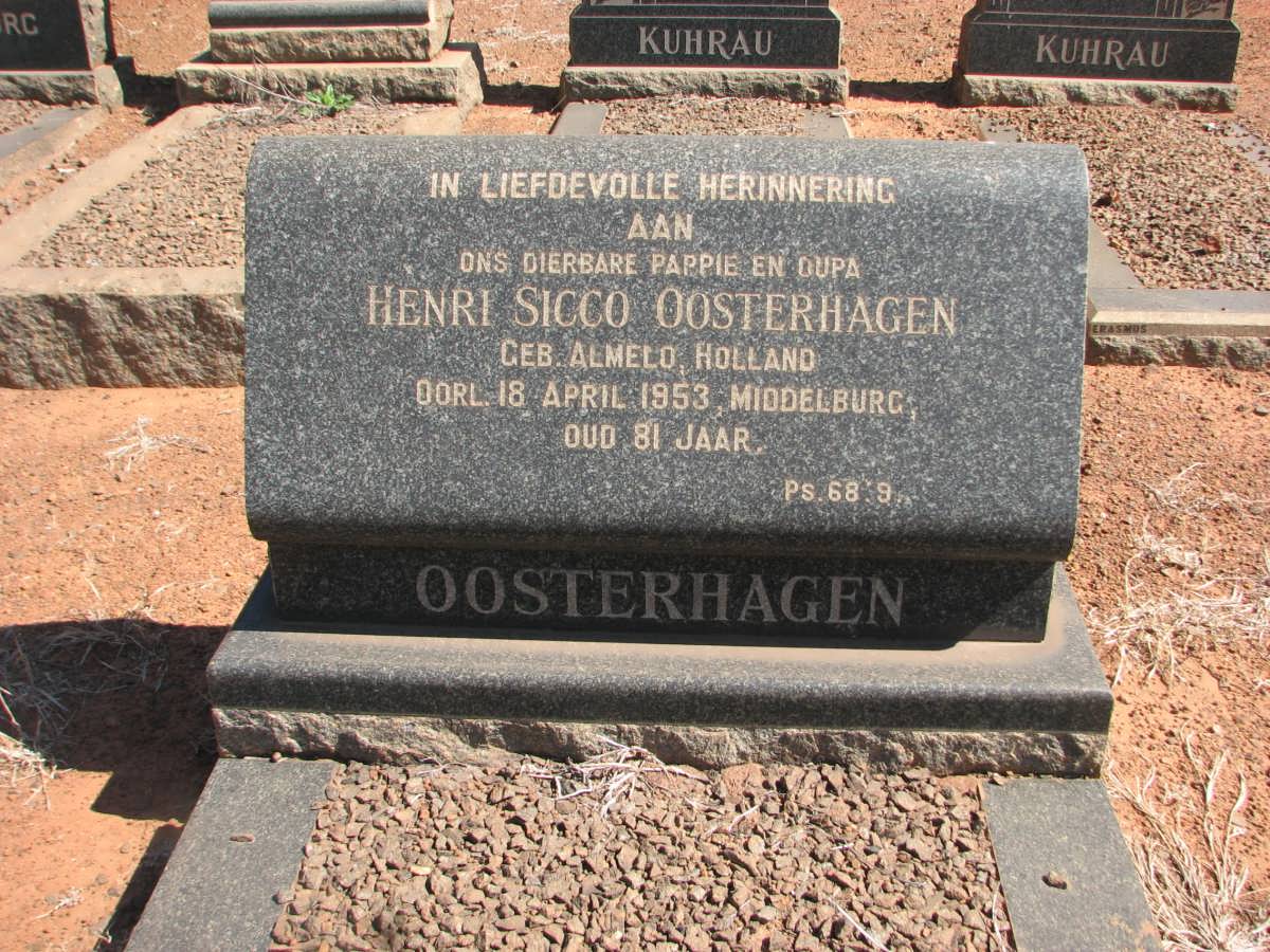 OOSTERHAGEN Henri Sicco -1953