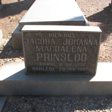 PRINSLOO Jacoba Johanna Magdalena 1892-1985