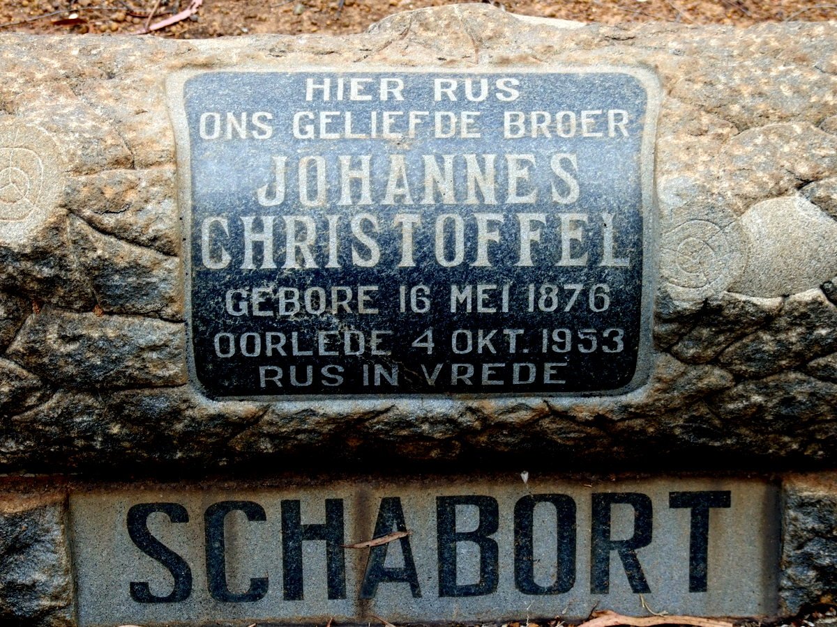 SCHABORT Johannes Christoffel 1876-1953