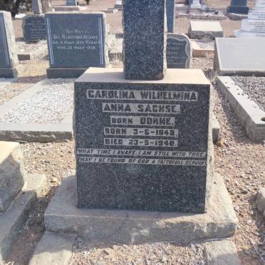 SACHSE Carolina Wilhelmina nee DÖHNE 1843-1940
