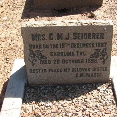 SEIDERER C.M.J. 1887-1959
