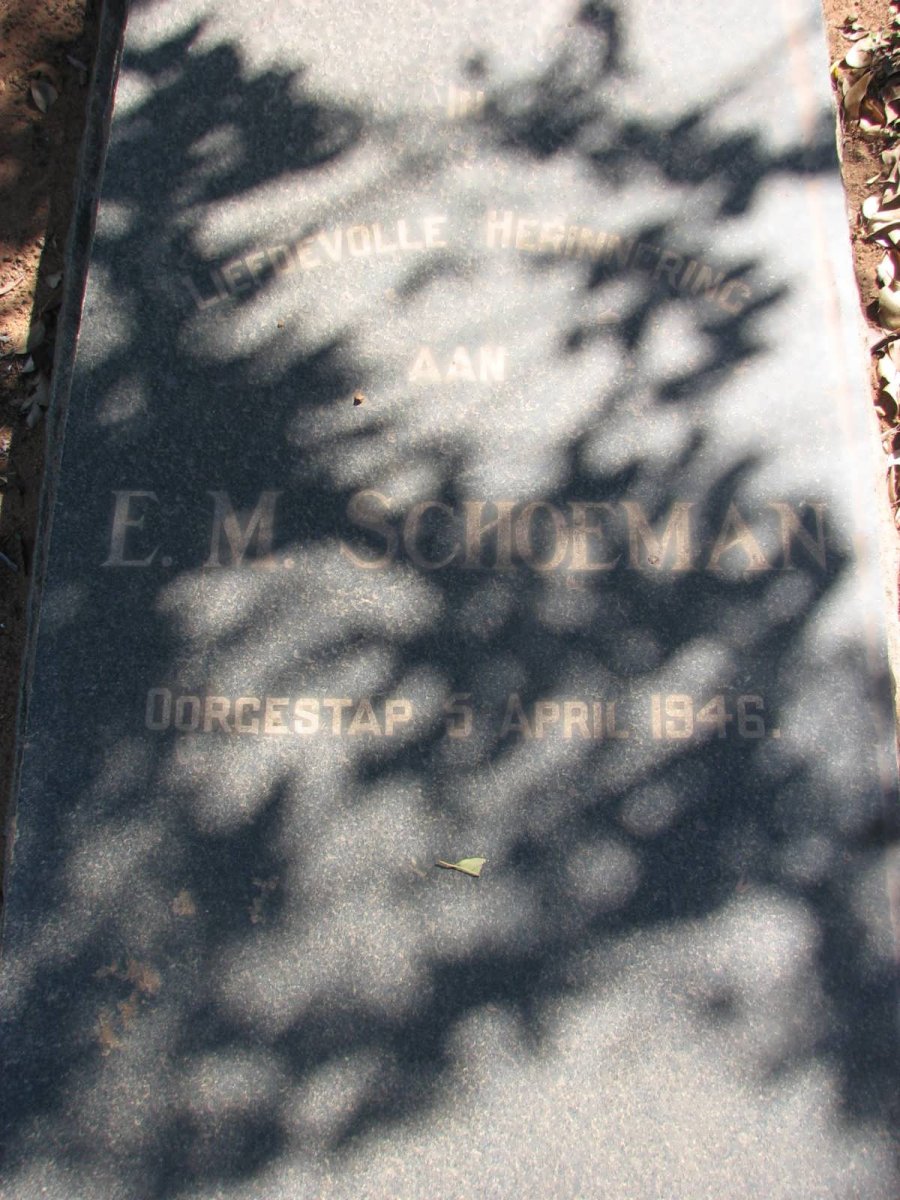 SCHOEMAN E.M. -1946
