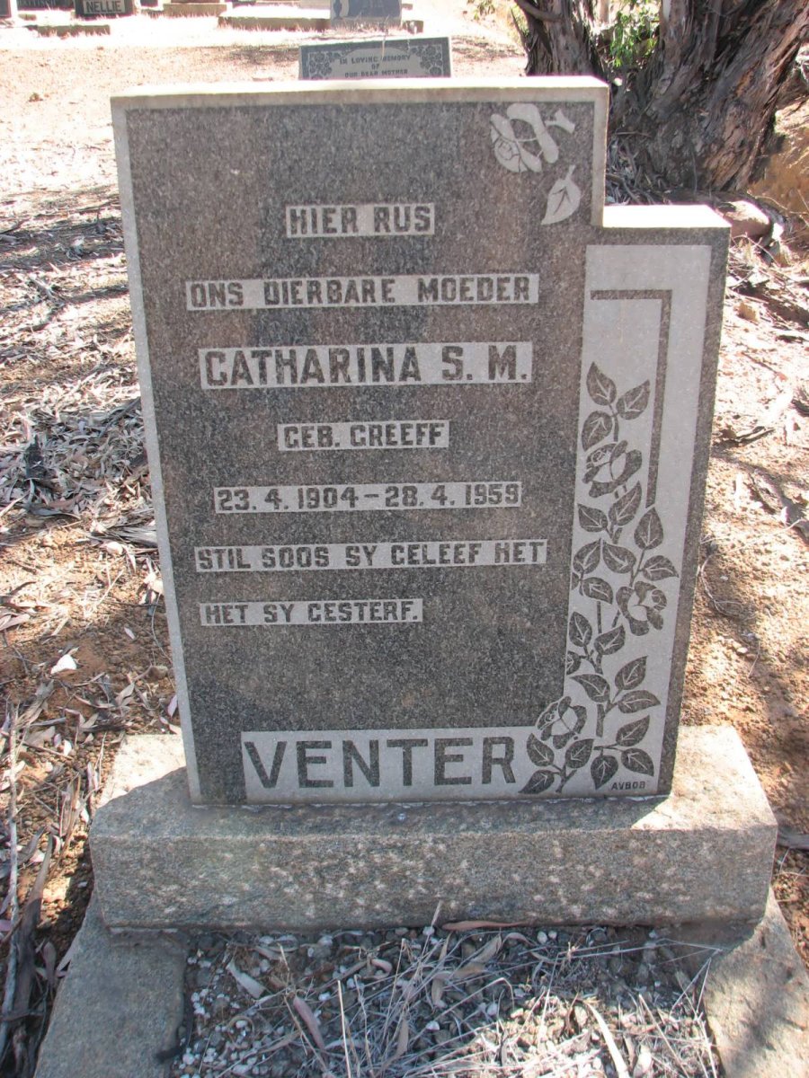 VENTER Catharina S.M. nee GREEFF 1904-1959