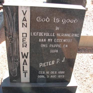 WALT Pieter P.J., van der 1886-1973