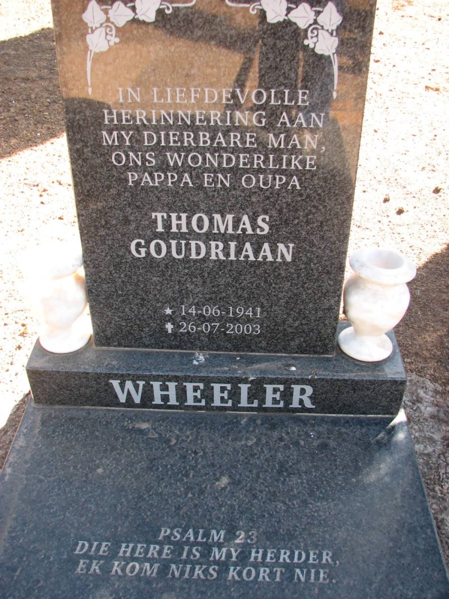 WHEELER Thomas Goudriaan 1941-2003