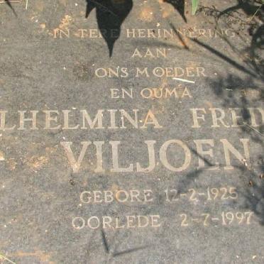 VILJOEN Wilhelmina Fredrika 1925-1997