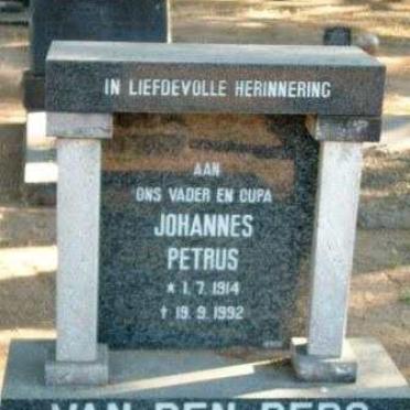 BERG Johannes Petrus, van den 1914-1992