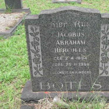 BOTES Jacobus Abraham Hercules 1894-1958